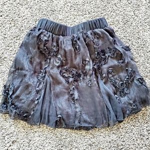 NWOT VANITY distressed black skirt womans size L